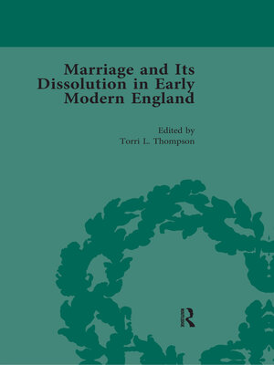 cover image of Marriage and Its Dissolution in Early Modern England, Volume 4